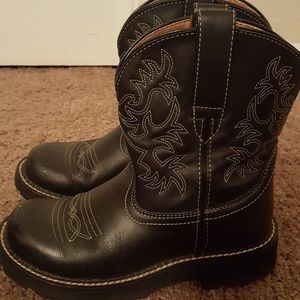 Black fatbaby western Ariat Boots 6.5 M